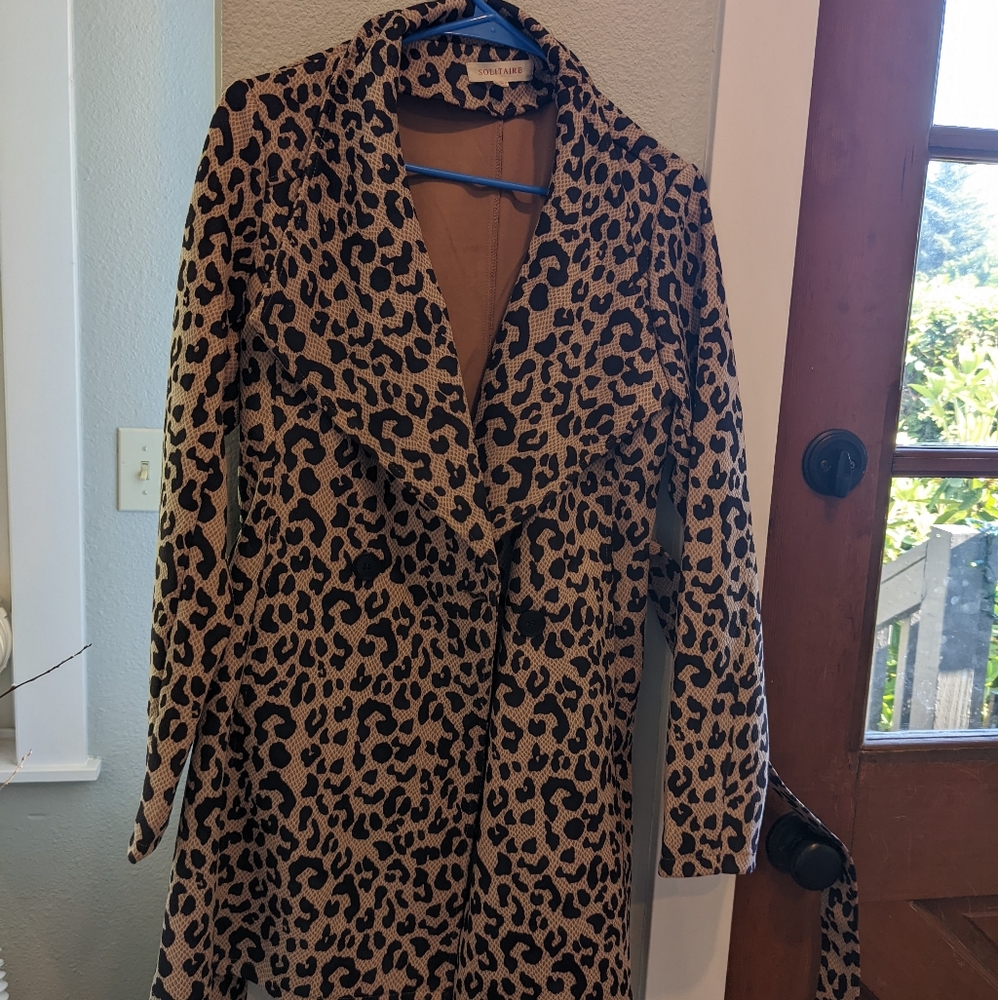Solitaire Leopard Print Coat - image 1